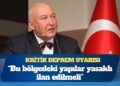 Prof. Dr. Ercan’dan kritik deprem uyarısı: Bu bölgedeki yapılar yasaklı ilan edilmeli