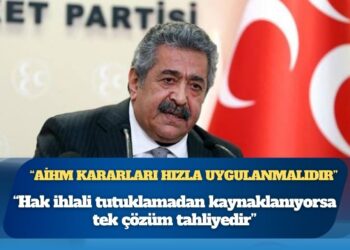 MHP’li Feti Yıldız’dan çarpıcı AİHM çıkışı: Ancak tutuklu kişi tahliye edilerek ihlale son verilebilir, başka bir seçenek yoktur