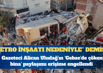 Gazeteci Alican Uludağ’ın ‘Gebze’de çöken bina’ paylaşımı erişime engellendi