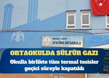Erzurum’da bir ortaokulda sülfür gazı: Okulla birlikte tüm termal tesisler kapatıldı