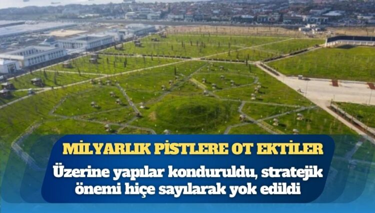 Milyarlık pistlere ot ektiler