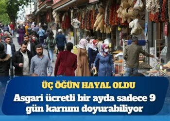 Asgari ücretli bir ayda sadece 9 gün karnını doyurabiliyor