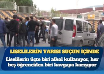 Araştırma: Liselilerin üçte biri alkol kullanıyor, her beş öğrenciden biri kavgaya karışıyor