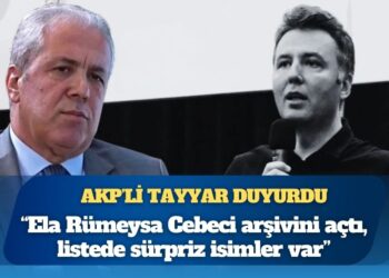 AKP’li Tayyar duyurdu: Ela Rümeysa Cebeci arşivini açtı, listede sürpriz isimler var