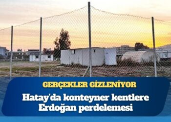 Erdoğan görmesin diye konteyner kente perde