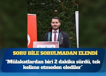 Dereceye giren avukat mülakatta soru bile sorulmadan elenmiş