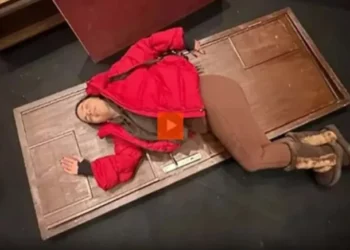 Sahnede korku dolu anlar: Aslı Bekiroğlu’nun kafasına kapı düştü