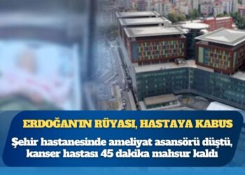 Göztepe Şehir Hastanesi’nde ameliyat asansörü düştü: Kanser hastası 45 dakika mahsur kaldı