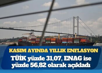 Kasım ayında yıllık enflasyon: TÜİK yüzde 31,07, ENAG ise yüzde 56,82 olarak açıkladı