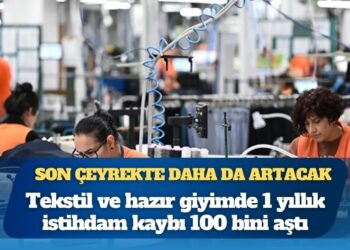 Tekstil ve hazır giyimde 1 yıllık istihdam kaybı 100 bini aştı