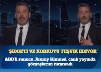 ABD’li sunucu Jimmy Kimmel, canlı yayında gözyaşlarını tutamadı: Trump, hostes fıstık getirmedi diye uçağı düşürmeye çalışan bir pilot; korkuyu ve şiddeti teşvik ediyor
