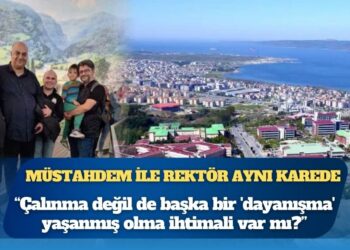Çanakkale’de şifre çalan müstahdem, üniversitenin rektörüyle aynı karede