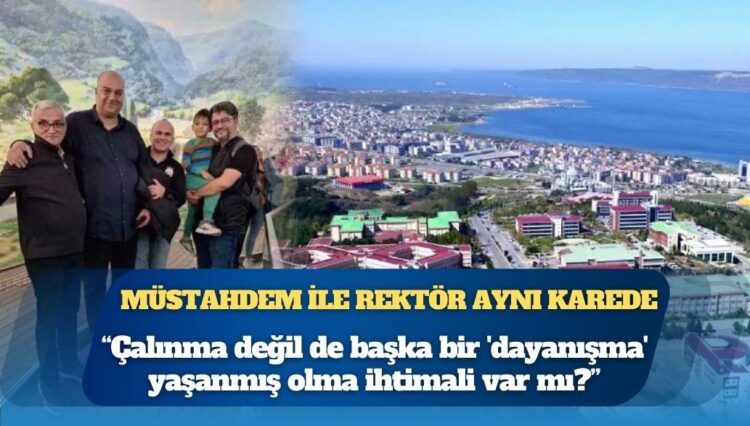 Çanakkale’de şifre çalan müstahdem, üniversitenin rektörüyle aynı karede