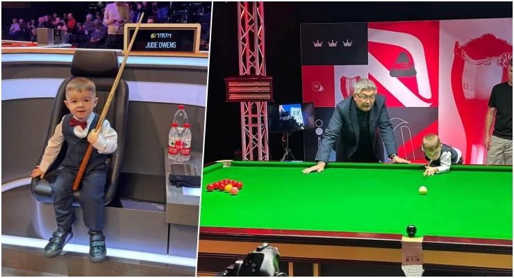 İki yaşındaki çocuk bilardo vuruşlarıyla Guinness rekoru kırdı