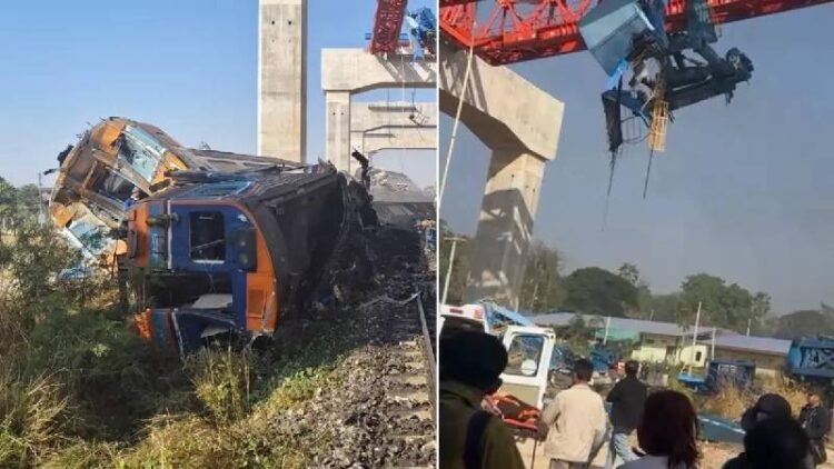 İnşaat vinci trenin üzerine devrildi: 27 kişi öldü, onlarca yaralı