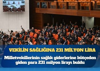 Milletvekillerinin sağlık giderlerine bütçeden giden para 231 milyon lirayı buldu