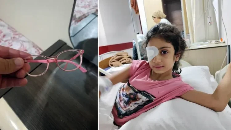 Plastik sandıkları gözlük cam çıktı: Oyun oynarken düşen Şeyma, bir gözünü kaybetti