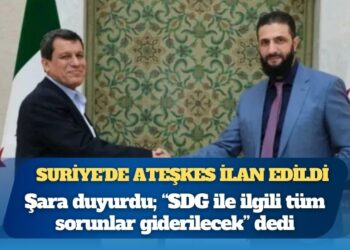 Şara duyurdu: Suriye’nin kuzeydoğusunda ateşkes ilan edildi, SDG ile tüm sorunlar giderilecek