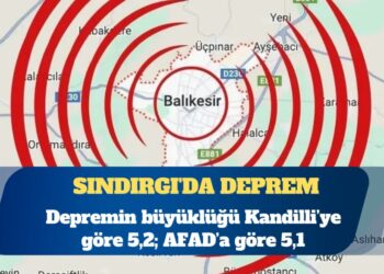 Sındırgı’da 5,2 büyüklüğünde deprem