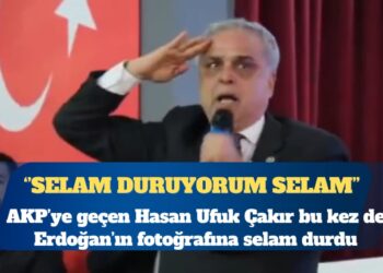 AKP’ye geçen Hasan Ufuk Çakır bu kez de Erdoğan’ın fotoğrafına selam durdu