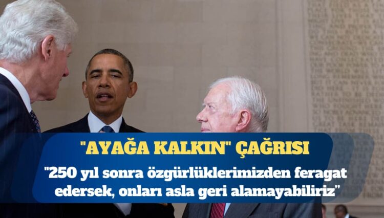 Obama ve Clinton’dan Amerikan halkına “Ayağa kalkın” çağrısı