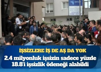 İŞKUR verileri: 2.4 milyonluk işsizin sadece yüzde 18.8’i işsizlik ödeneği alabildi