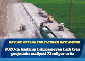 2020’de başlanıp bitirilemeyen hızlı tren projesinin maliyeti 73 milyar arttı