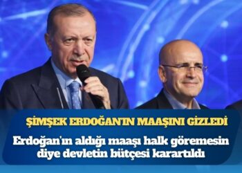 Mehmet Şimşek Erdoğan’ın maaşını gizledi