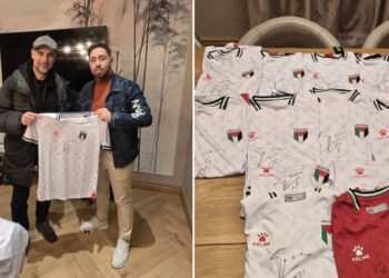 Guardiola’dan Gazze’deki ampute futbol takımına destek: Filistin milli takım formalarını imzaladı