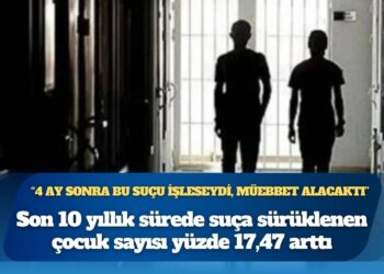 Türkiye’de yılda ortalama 180 bin çocuk “suça sürükleniyor”