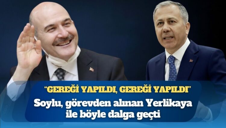 Süleyman Soylu, görevden alınan Ali Yerlikaya ile böyle dalga geçti
