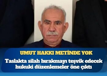 Umut hakkı metinde yok: Taslakta silah bırakmayı teşvik edecek hukuki düzenlemeler öne çıktı