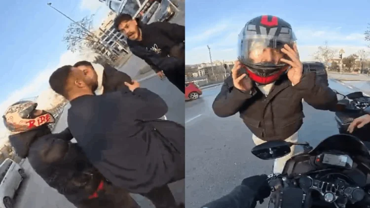 Trafikte önünü kesip dövdüler