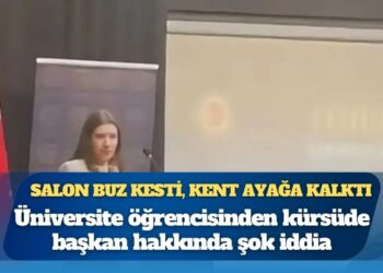 Salon buz kesti, kent ayağa kalktı: Üniversite öğrencisinden kürsüde başkan hakkında şok iddia