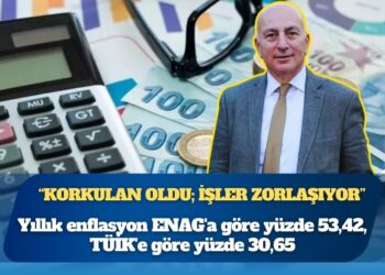 Yıllık enflasyon ENAG’a göre yüzde 53,42, TÜİK’e göre yüzde 30,65; Mahfi Eğilmez’den uyarı: “Korkulan oldu”