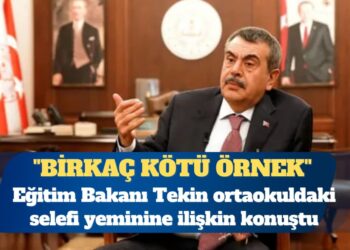 Eğitim Bakanı Yusuf Tekin ortaokuldaki selefi yeminine ilişkin konuştu