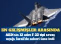 ABD’nin 12 adet F-22 tipi savaş uçağı, İsrail’de askeri üsse indi