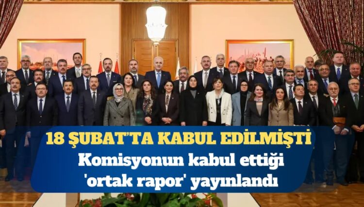 Komisyonun kabul ettiği ‘ortak rapor’ yayınlandı