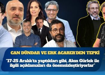 Can Dündar ve Erk Acarer’den tepki: “17-25 Aralık’ta yaptıkları gibi, Akın Gürlek ile ilgili açıklamaları da önemsizleştiriyorlar”