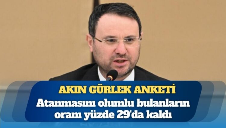 Akın Gürlek ataması: Halkın sadece yüzde 29’u destekledi