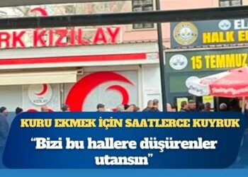 Kuru ekmek için saatlerce sıra: “Bizi bu hallere düşürenler utansın”