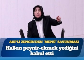 AKP’li Zengin’den “menü” savunması: Halkın peynir-ekmek yediğini kabul etti
