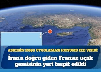 Askerin koşu uygulaması konumu ele verdi: İran’a doğru giden Fransız uçak gemisinin yeri tespit edildi