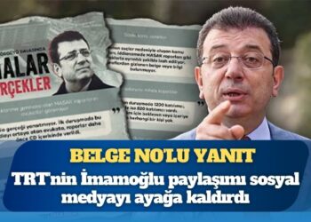 Belge no’lu yanıt: TRT’nin İmamoğlu paylaşımı sosyal medyayı ayağa kaldırdı