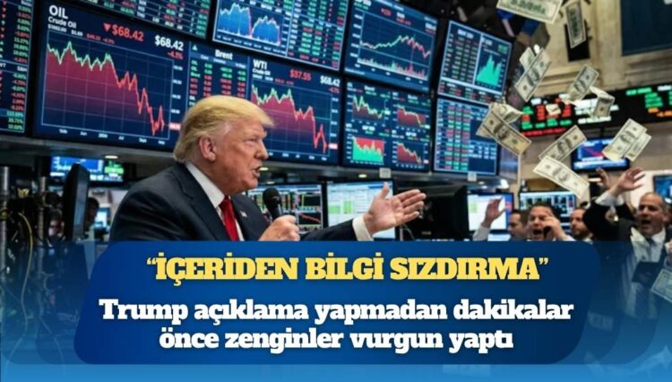 Trump açıklama yapmadan dakikalar önce zenginler vurgun yaptı