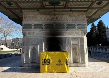 300 yıllık Tophane Çeşmesi’ni yakan kişi tutuklandı