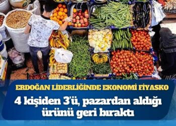 Cumhurbaşkanı Erdoğan liderliğinde ekonomi fiyasko: 4 kişiden 3’ü, pazardan aldığı ürünü geri bıraktı